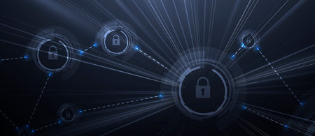 Cybersecurity and information or network protection. Future cyber technology web services for...