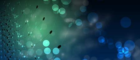 Abstract tech background. Futuristic technology interface with geometric shapesのイラスト素材