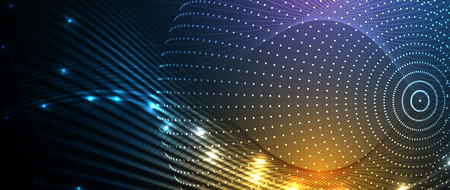 Futuristic technology interface with geometric shapesのイラスト素材