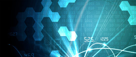 Abstract hexagon background. Technology poligonal design. Digital futuristic minimalism. Vector