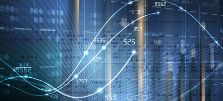 Abstract finance and business background with graph. world economic conceptのイラスト素材