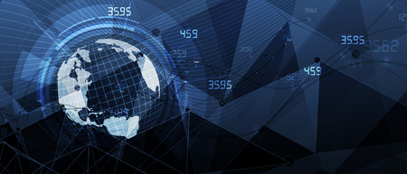 Abstract finance and business background with graph. world economic conceptのイラスト素材