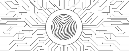 Abstract fingerprint technology businessのイラスト素材