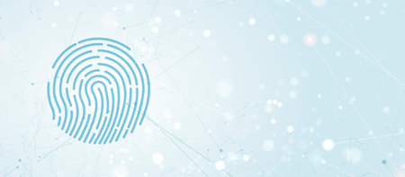 Abstract fingerprint technology businessのイラスト素材