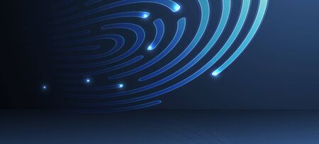 Abstract fingerprint technology businessのイラスト素材