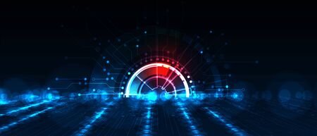 Abstract Artificial intelligence. Technology web background. Virtual conceptのイラスト素材