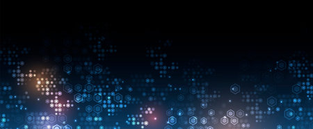Abstract hexagon background. Technology poligonal design. Digital futuristic minimalism. Vector