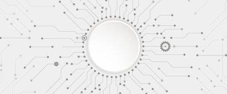 Abstract tech background. Futuristic technology interface with geometric shapes