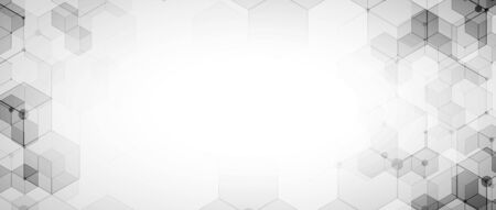 Abstract tech background. Futuristic technology interface with geometric shapesのイラスト素材