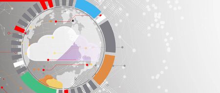 Integrated digital web conceptのイラスト素材