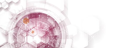 Abstract DNA technology. Science medical concept. Futuristic background.  Wireframe molecules structureのイラスト素材