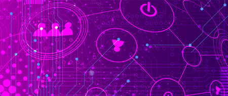Abstract circuit board futuristic technology processing business background
