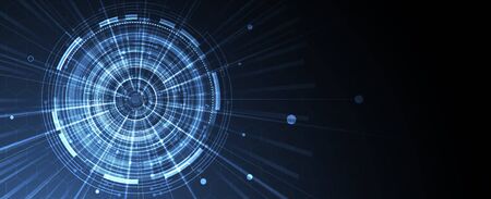 Abstract circuit board futuristic technology processing business backgroundのイラスト素材