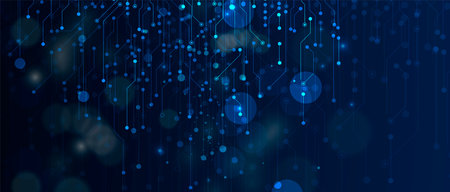 Abstract circuit board futuristic technology processing business background