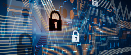 Internet digital cyber security technology concept for business