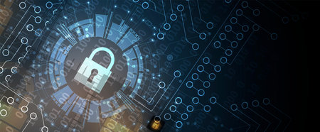 Internet digital cyber security technology concept for business