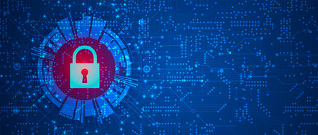 Internet digital cyber security technology concept for business