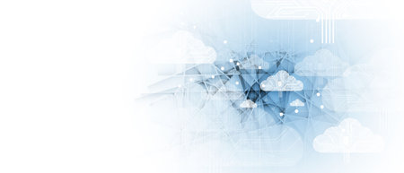 modern cloud technology. Integrated digital web concept background