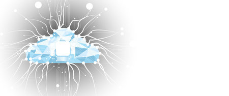 modern cloud technology. Integrated digital web concept background