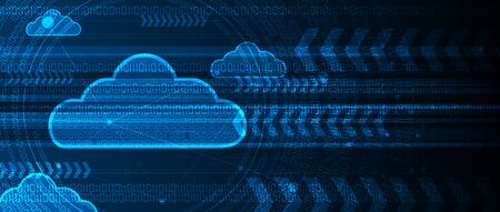 modern cloud technology. Integrated digital web concept backgroundのイラスト素材