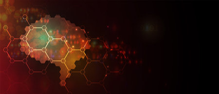 Abstract Artificial intelligence. Cloud computing. Machine learning. Technology web background....