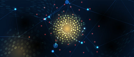 Abstract Artificial intelligence. Cloud computing. Machine learning. Technology web background....