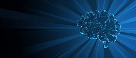 Conceptual technology illustration of artificial intelligence. Abstract futuristic backgroundのイラスト素材