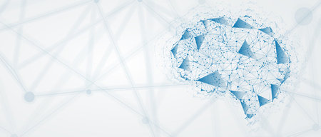 Abstract human brain. Artificial intelligence new technology. Science futuristic backgroundのイラスト素材