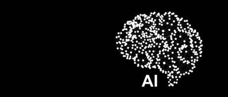 Abstract human brain. Artificial intelligence new technology. Science futuristic backgroundのイラスト素材