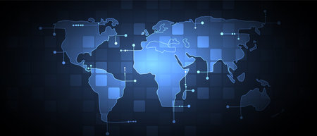Abstract World map business background