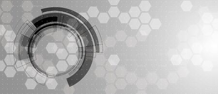 Technology innovation background, idea of global business solutionのイラスト素材