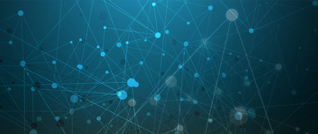 Abstract tech background. Futuristic technology interface with geometric shapes