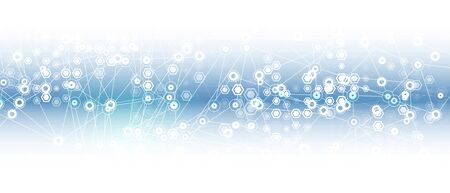 Abstract tech background. Futuristic technology interface with geometric shapesのイラスト素材