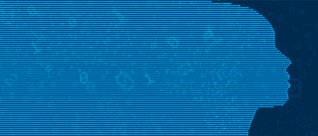 Conceptual technology illustration of artificial intelligence. Abstract futuristic backgroundのイラスト素材