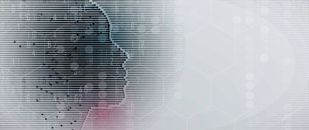 Conceptual technology illustration of artificial intelligence.のイラスト素材