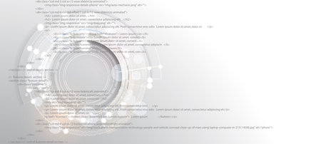 Software development abstract technology code and script background. Web  optimization and seo