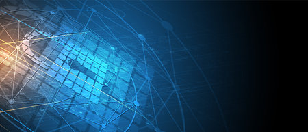 Cybersecurity and information or network protection. Future cyber technology web services for...