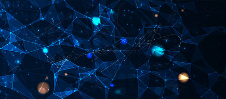 Quantum processing. Deep learning artificial intelligence. Future new technology  for business or...