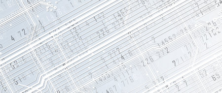 Abstract tech background. Futuristic technology interface with geometric shapes
