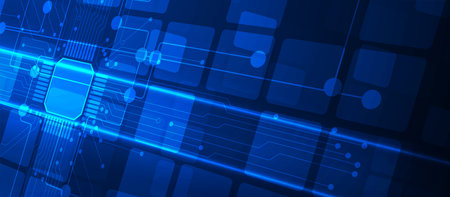 abstract structure circuit computer technology business background