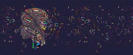 Abstract Artificial intelligence. Technology web background. Virtual concept