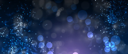 Neural network concept. Connected cells with links. High technology process. Abstract futuristic...