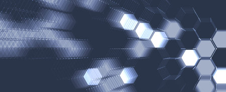 Abstract hexagon background. Technology poligonal design. Digital futuristic minimalism. Vector