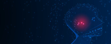 Abstract Artificial intelligence. Technology web background. Virtual concept