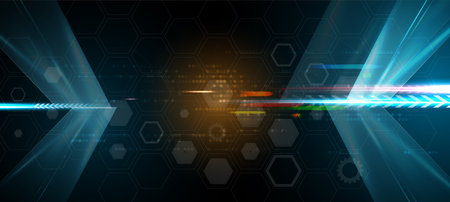 Technology innovation background, idea of global business solutionのイラスト素材