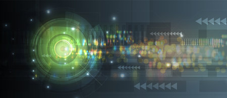 Technology innovation background, idea of global business solutionのイラスト素材