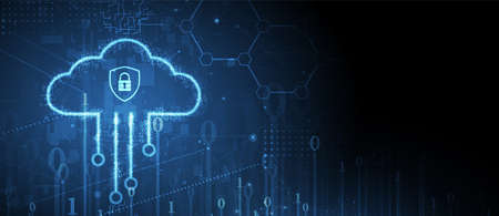 modern cloud technology. Integrated digital web concept backgroundのイラスト素材
