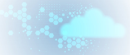 modern cloud technology. Integrated digital web concept background