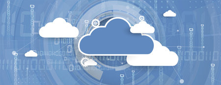 modern cloud technology. Integrated digital web concept background