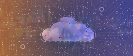 modern cloud technology. Integrated digital web concept background